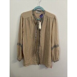 Tory Burch Silk Jacquard Ribbon Blouse. NWT. Size 6. Retail- $500